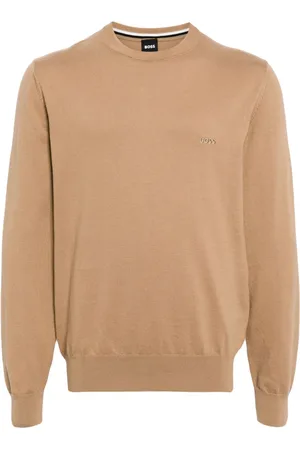 HUGO BOSS Strik, Herre, , 2XL, Uld, Behagelig crewneck sweater