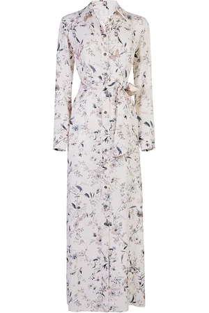 ELEVENTY Kjole, Dame, Flerfarvet, 2XS, Silk Georgette Ramage Print Kjole