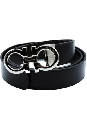 Salvatore Ferragamo Tilbehør, unisex, Sort, 115 CM, Læder, Omvendelig læderbælte