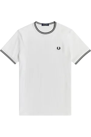 Fred Perry Top, Herre, Hvid, 3XL, Bomuld, Hvid bomulds T-shirt