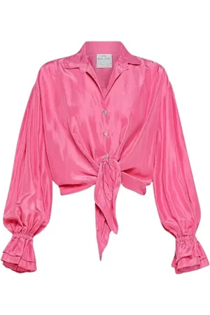 FORTE FORTE Bluser & Skjorter, Dame, Lyserød, 3XL, Habotai Silkebluse
