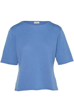 Hest Strik, Dame, Blå, L, Uld, Kortærmet Sweater