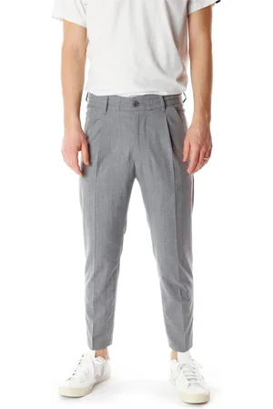 Drykorn Bukser, Herre, Grå, W29 L32, Tapered Fit Bukser med Læg