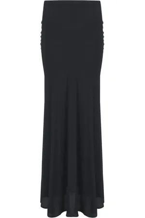 FEDERICA TOSI Nederdel, Dame, Sort, M, Sort Krep Lang Nederdel