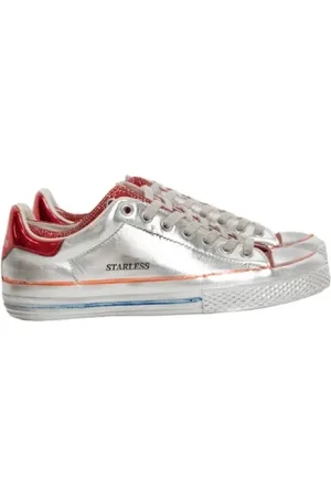 Hidnander Sko, Dame, Grå, 38 EU, Læder, Italiensk Fusion Sneaker - Starless Silver