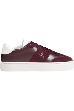 Furla Sko, Dame, Rød, 36 EU, Læder, Lace-Up Sneaker Efterår/Vinter Kollektion