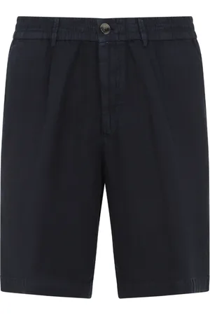 Brunello Cucinelli Shorts, Herre, Blå, L, Uld, Stilfulde Bermuda Shorts til Mænd