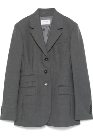 Sportmax Jakke, Dame, Grå, 2XS, Uld, Uldblanding Tekstureret Jakke