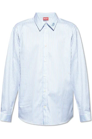 Diesel Skjorte, Herre, Blå, M, Bomuld, Shirt S-Turner-Stripe-D