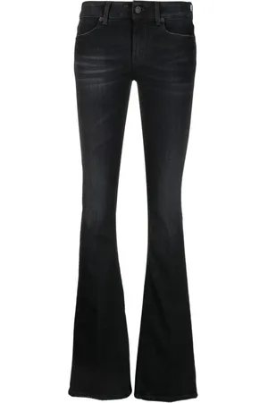 Dondup Jeans, Dame, Sort, W31, Bomuld, Flared sorte bukser