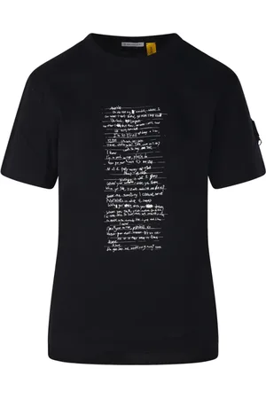 Moncler Top, Dame, Sort, M, Bomuld, Sort kortærmet T-shirt