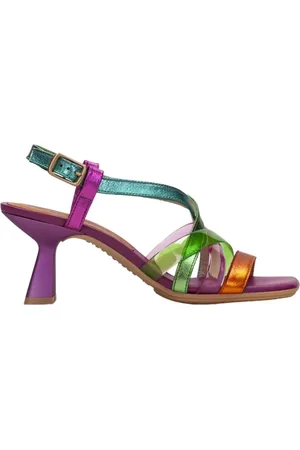 Hispanitas Sko, Dame, Flerfarvet, 41 EU, Læder, Multi Color Læder Sandaler med Hæl