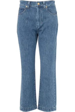 Max Mara Jeans, Dame, Blå, XS, Bomuld, Cassia Straight Jeans