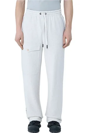 Moncler Bukser, Herre, Hvid, L, Bomuld, Bomuld Logo Patch Track Pants
