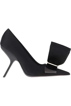 Salvatore Ferragamo Sko, Dame, Sort, 39 EU, Bow Pointy Toe Pumps Sculptured Heel