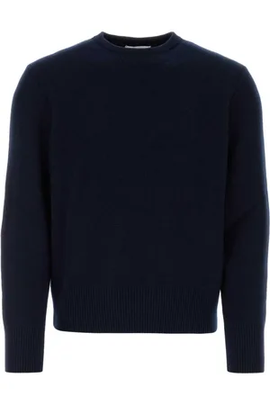 Thom Browne Strik, Herre, Blå, S, Uld, Midnatsblå uldsweater