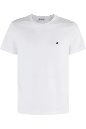 Dondup Top, Herre, Hvid, M, Bomuld, Jersey Logo Piccolo T-shirt