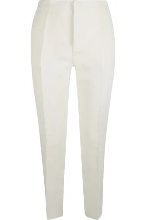 Fabiana Filippi Bukser, Dame, Hvid, S, Polyester, Regular Fit Hør Viscose Bukser