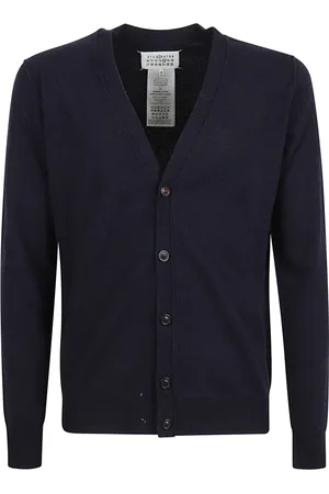 Maison Margiela Strik, Herre, Blå, M, Cashmere, Blå Cardigan