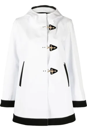 FAY Frakke, Dame, Hvid, S, Bomuld, Frakke med Toggle-lukning