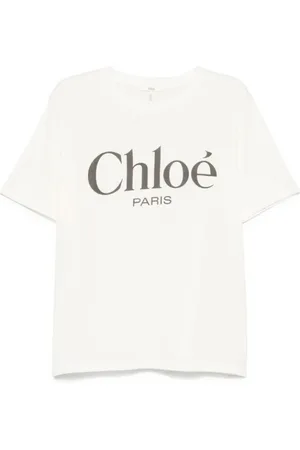 Chloé Top, Dame, Hvid, M, Bomuld, Hvid T-shirt