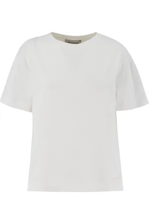 ERMANNO SCERVINO Top, Dame, Hvid, M, Bomuld, Essential Crew-neck T-shirt