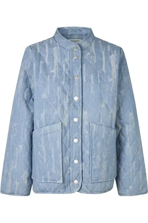 Lollys Laundry Jakke, Dame, Blå, XL, Denim, Quilted Denim Jakke