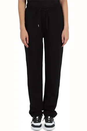 Emporio Armani Bukser, Dame, Sort, S, Bomuld, Bomulds Sporty Bukser med Elastisk Talje
