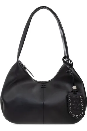Ganni Taske, Dame, Sort, ONE SIZE, Uld, Elegant Skuldertaske i Sort