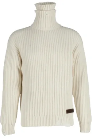 Dsquared2 Strik, Herre, Hvid, M, Uld, Turtleneck Sweater