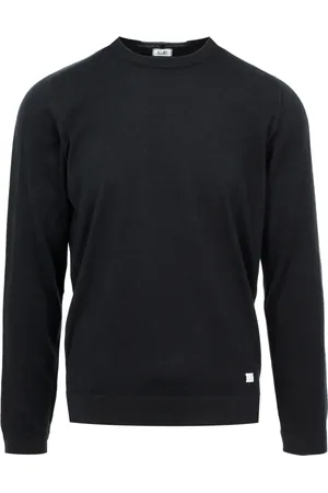 C.P. Company Strik, Herre, Sort, S, Uld, Stilfuld sweater med rund hals