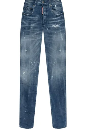 Dsquared2 Jeans, Dame, Blå, 2XS, Bomuld, Mørke Vaskede Flare Jeans med Medium Talje