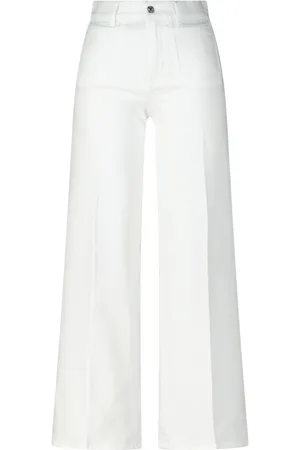 Frame Bukser, Dame, Hvid, W25, Bomuld, Wide Leg Palazzo Jeans