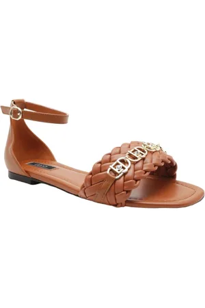 Liu Jo Sko, Dame, Brun, 38 EU, Læder, Camel Læder Sandaler til Kvinder