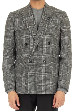 LARDINI Jakke, Herre, Flerfarvet, S, Uld, Double-Breasted Patch Pocket Jakke