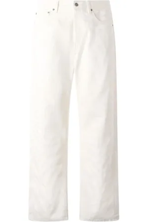 Roberto Cavalli Bukser, Herre, Hvid, W32, Bomuld, Zebra Print Five-Pocket Bukser