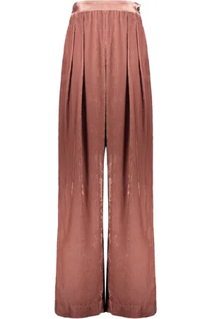 Fabiana Filippi Bukser, Dame, Lyserød, XL, Polyester, Plisseret Corduroy Bukser