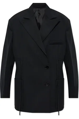 Lanvin Jakke, Dame, Sort, XS, Uld, Blazer med snoretræk i taljen