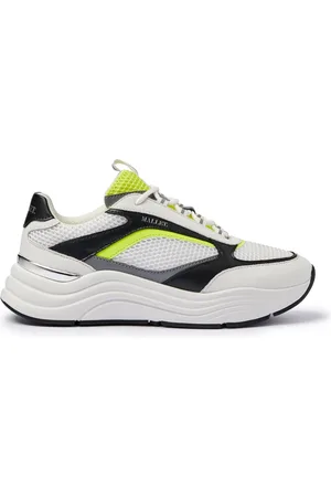 Mallet Sko, Herre, Flerfarvet, 40 EU, Læder, Cyrus 2.0 Hvide Gule Sneakers