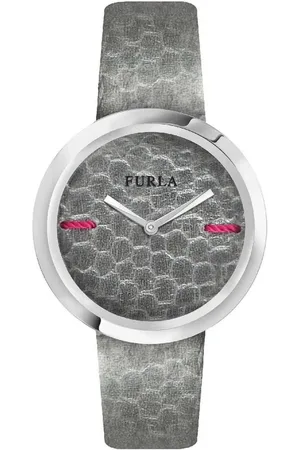 Furla Tilbehør, Dame, Grå, ONE SIZE, Læder, Grå Læder Quartz Ur