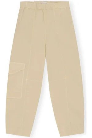 Ganni Bukser, Dame, , S, Bomuld, Wide Cargo Pants