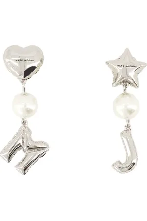 Marc Jacobs Tilbehør, Dame, Grå, ONE SIZE, Sølv Ballonøreringe - Metal
