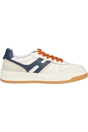 Hogan Sko, Herre, Flerfarvet, 40 EU, Læder, Brune sneakers med blåt H-design