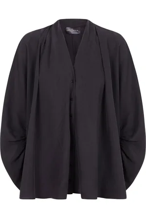 Cortana Bluser & Skjorter, Dame, Sort, XL, Velvet Smoke Silkebluse