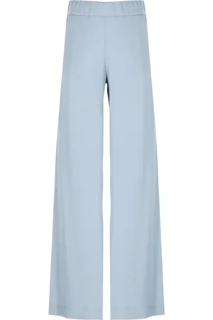 D.EXTERIOR Bukser, Dame, Blå, S, Satin, Lysblå Satin Elastisk Talje Bukser