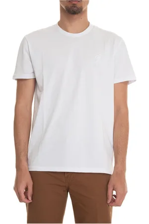 Hogan Top, Herre, Hvid, XL, Bomuld, Logo Kortærmet Bomulds T-shirt