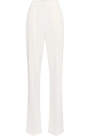 Elisabetta Franchi Bukser, Dame, , M, Polyester, Elfenbensfarvede bukser med elegant stil