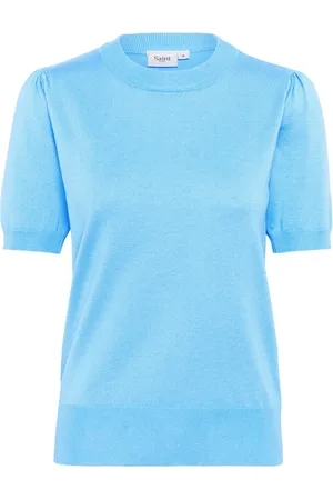 Saint Tropez Strik, Dame, Blå, M, Uld, Ethereal Pullover Sweater