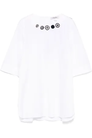Max Mara Top, Dame, Hvid, XS, Bomuld, T-shirts og poloer