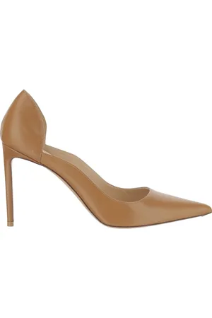 Francesco Russo Sko, Dame, Brun, 36 1/2 EU, Læder, Nappa Læder Pumps med Spids Tå